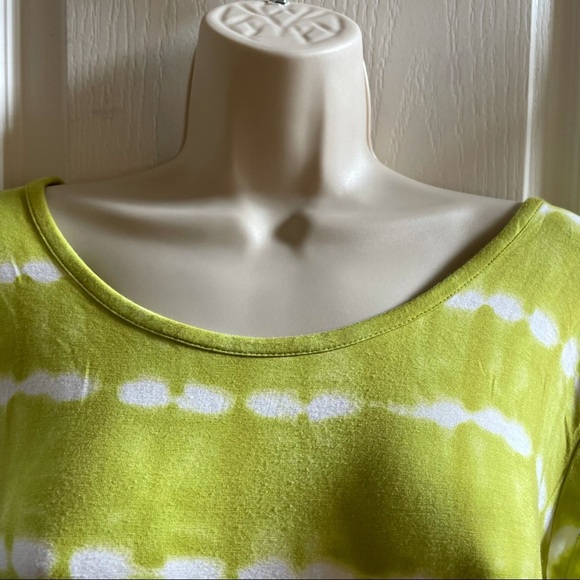 Michael Kors lime white tie dye shirt medium - Picture 4 of 6